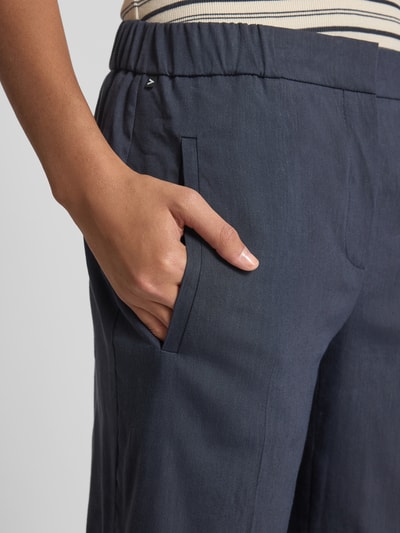 BOSS Leinenhose aus Leinen-Mix mit elastischem Bund Modell 'Toyal' Marine 3