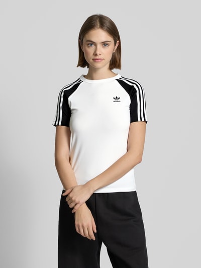 adidas Originals T-Shirt mit Label-Stitching Weiss 4