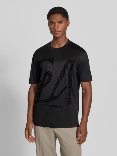 Emporio Armani T-Shirt mit Label-Print Black 4