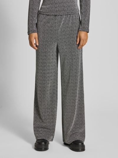 Pieces Wijde broek met elastische band, model 'JINA' Zilver gemêleerd - 4