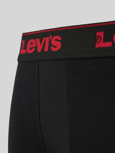 Levi's® Boxershort met logostitching in een set van 3 stuks, model 'Repeat' Zwart - 2