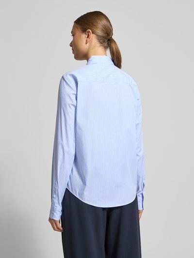 HUGO Getailleerde overhemdblouse van katoenmix, model 'THE ESSENTIAL SHIRT' Lichtblauw - 5