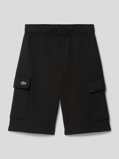 Lacoste Sweatshorts met cargozakken Zwart - 1