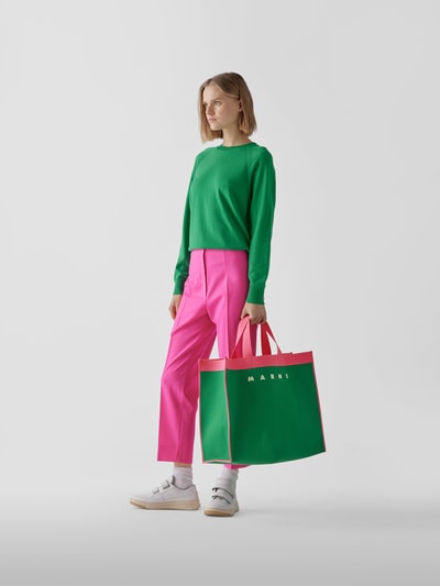 Marni Shopper mit Brand-Schriftzug Gruen 1