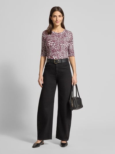 Marc Cain 3/4-Shirt mit Rundhalsausschnitt Bordeaux 1