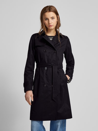 s.Oliver RED LABEL Trenchcoat met strikceintuur Zwart - 4