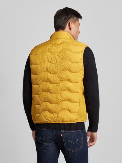 Tom Tailor Regular fit bodywarmer met borstzak met rits Mosterdgeel - 5