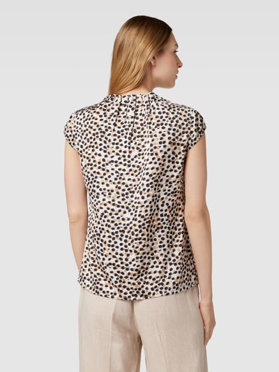 comma Blusenshirt mit Allover-Animal-Print Ecru 5