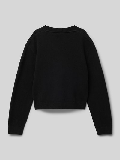 Calvin Klein Jeans Strickpullover mit Label-Stitching Black 3
