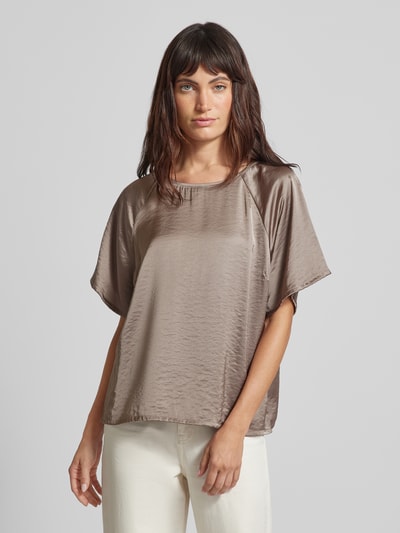 mbyM Blusenshirt in Crinkle-Optik Modell 'Damik' Taupe 4