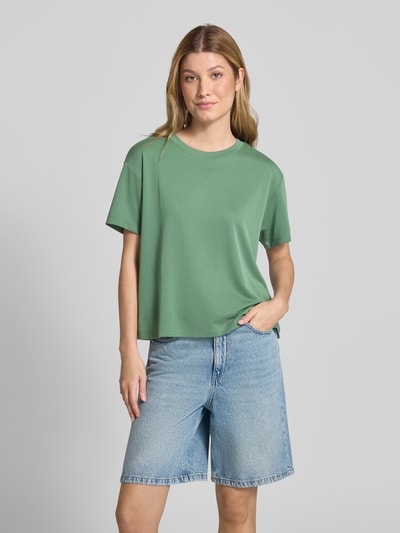 Jake*s Casual T-shirt z prążkowanym okrągłym dekoltem Zielony 4