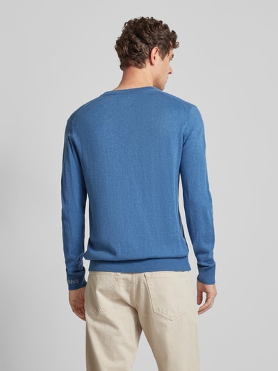 Pepe Jeans Gebreide pullover met ronde hals, model 'Andre' Blauw - 5