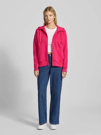 G-Star Raw Regular fit sweatjack met logoprint, model 'Premium' Felroze - 1