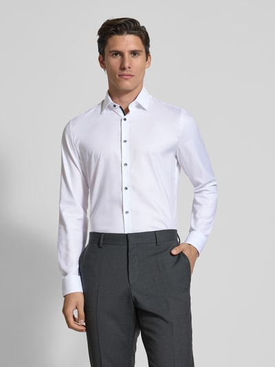 OLYMP No. Six Super Slim Fit Business-Hemd mit Knopfleiste Weiss 4