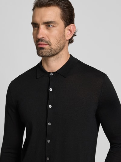 Christian Berg Men Wolljacke mit Kentkragen Black 3