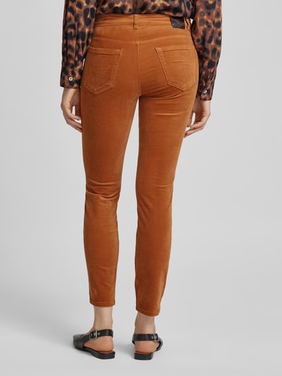 Marc Cain Slim Fit Hose mit Ziernähten Cognac 5