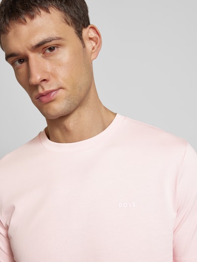 BOSS T-Shirt mit Rundhalsausschnitt Modell 'Thompson' Rosa 3