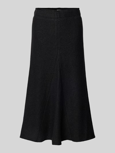 Christian Berg Woman Midirock aus Viskose-Woll-Mix Black 2