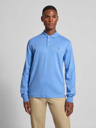 Polo Ralph Lauren Slim fit poloshirt in logostitching Blauw - 4