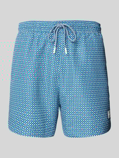 BOSS Regular fit zwembroek met mesh-inzet Lichtblauw - 1