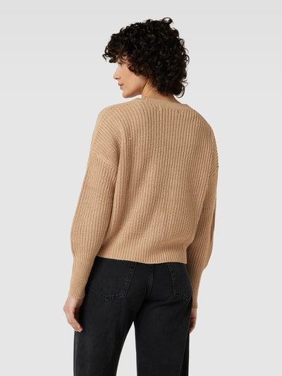 VERO MODA Cardigan mit V-Ausschnitt Modell 'LEA' Sand 5
