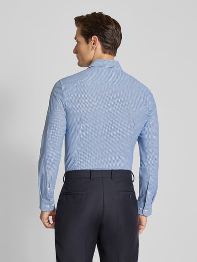 Jake*s Slim fit zakelijk overhemd met knoopsluiting Bleu - 5