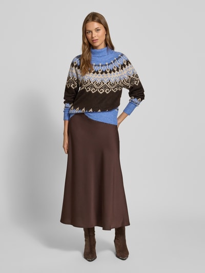 FREE/QUENT Gebreide pullover met ribboorden, model 'Merla' Lichtblauw - 1