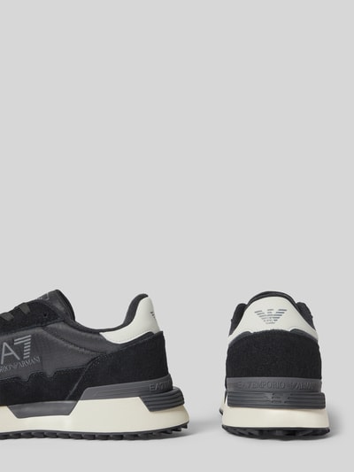 EA7 Emporio Armani Sneaker aus Leder-Textil-Mix Modell 'VINTAGE RUNNING' Black 2