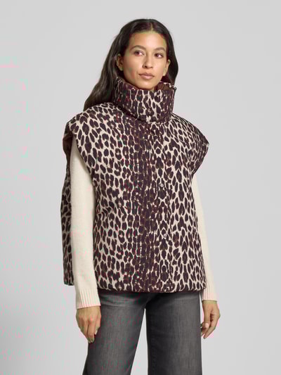 OH APRIL Steppweste mit Stehkragen Modell 'Onyx' Dunkelrot 6