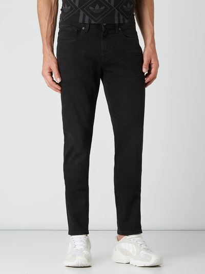 SELECTED HOMME Slim Fit Jeans mit Stretch-Anteil Modell 'Leon' Black 4