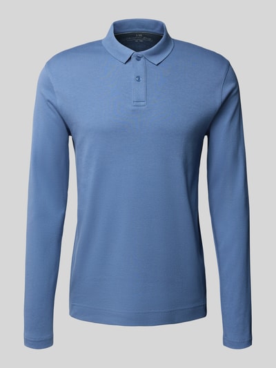Christian Berg Men Regular Fit Poloshirt mit Knopfleiste Jeansblau 2