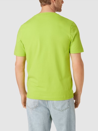BOSS Orange T-shirt met labelprint, model 'TCHUP' Lichtgroen - 5