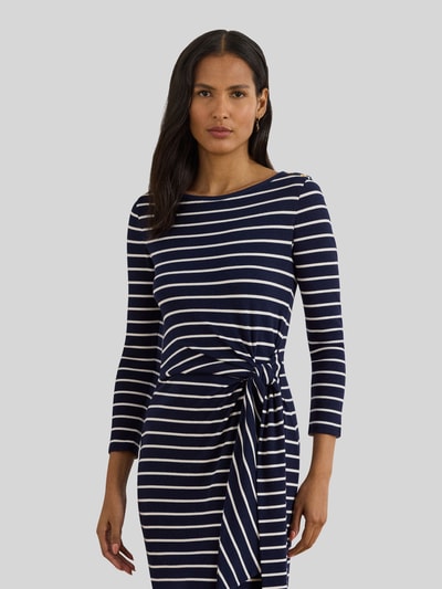 Lauren Ralph Lauren Getailleerde vrijetijdsjurk van katoenmix Marineblauw - 4