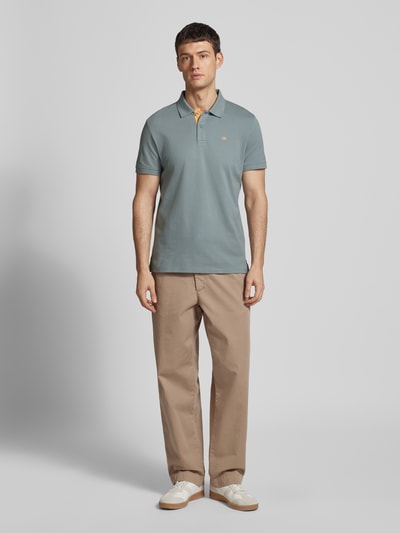 Tom Tailor Regular Fit Poloshirt aus Baumwoll-Piqué mit Logo-Stitching Mint 1