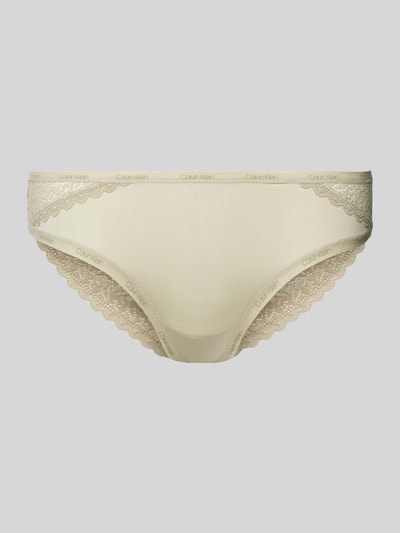 Calvin Klein Underwear Slip met kant, model 'FLIRTY' Rietgroen - 1