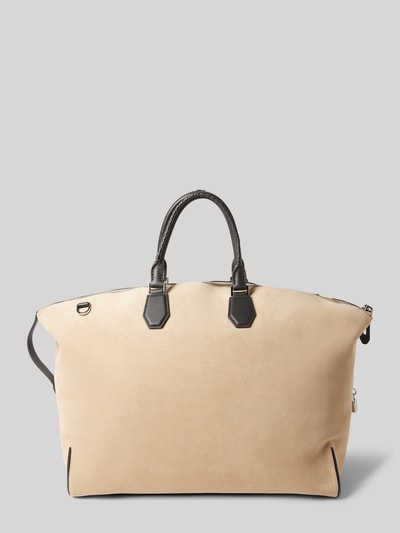 BOSS Handtasche mit Label-Applikation Modell 'Gabry Holdall' Beige 4