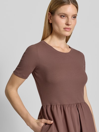 Christian Berg Woman Selection Midikleid in Falten-Optik Mittelbraun 3