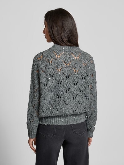 Rich & Royal Strickpullover mit Rundhalsausschnitt Dunkelgrau 5