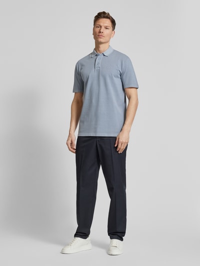 ARMANI EXCHANGE Poloshirt met korte knoopsluiting Rookblauw - 1