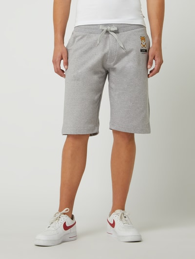 Moschino Swim + Underwear Sweatshorts mit Logo Mittelgrau meliert 4