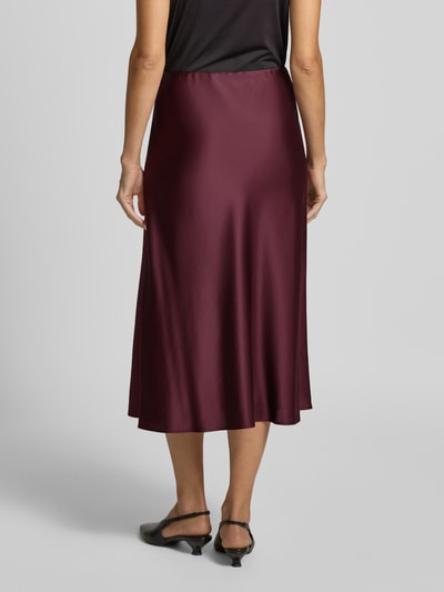 comma Regular fit midirok met viscose, model 'September' Bordeaux - 5