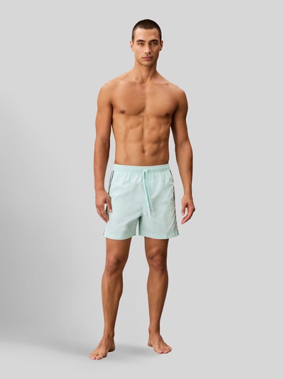 Calvin Klein Underwear Regular Fit Badeshorts mit Logo-Tape  Tuerkis 1