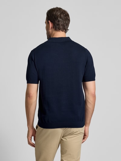 Christian Berg Men Regular Fit Poloshirt mit kurzer Knopfleiste Marine 5