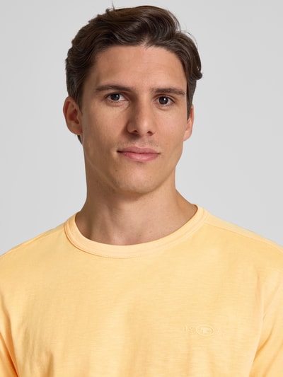 Tom Tailor Regular Fit T-Shirt aus reiner Baumwolle Apricot 3