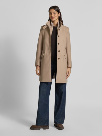 Cinque Płaszcz ze stójką i kieszeniami z patką model ‘ASTRO’ Beżowy 1