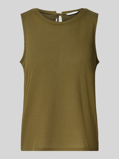 Tom Tailor Denim Loose fit top met wafelstructuur Olijfgroen - 2