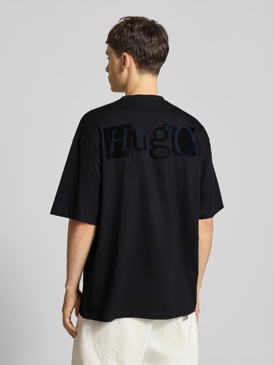 Hugo Blue Regular Fit T-Shirt aus reiner Baumwolle Modell 'NILTE' Black 4