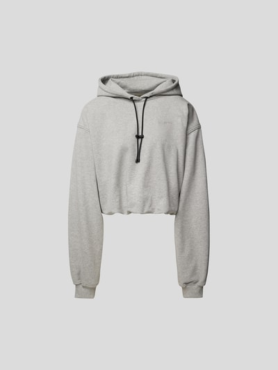 The Mannei Cropped Hoodie in melierter Optik Hellgrau 2