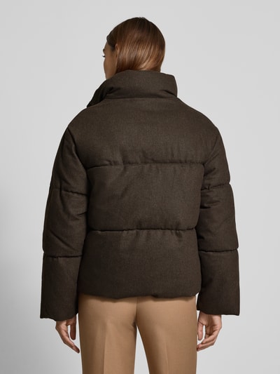 Selected Regular Fit Steppjacke mit Woll-Anteil Modell 'NERA PUFFEr JACKET #3' Dunkelbraun 5