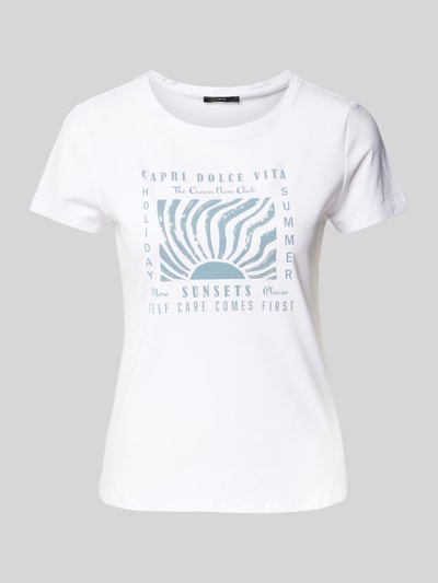 zero T-shirt met labelprint Wit - 2